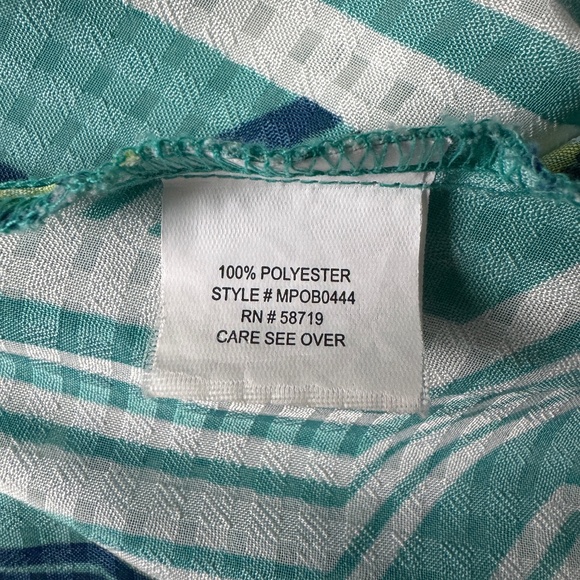 Coral Bay - Blue and White Long Sleeves Lined button Down Shirt - Picture 12 of 13